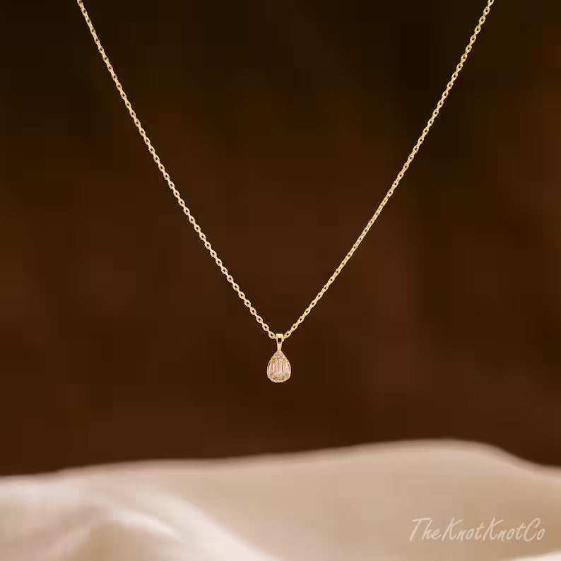 Teardrop Diamond Pendant