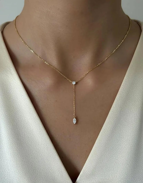 Moissanite Y Necklace